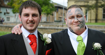 Nick and best man Tom