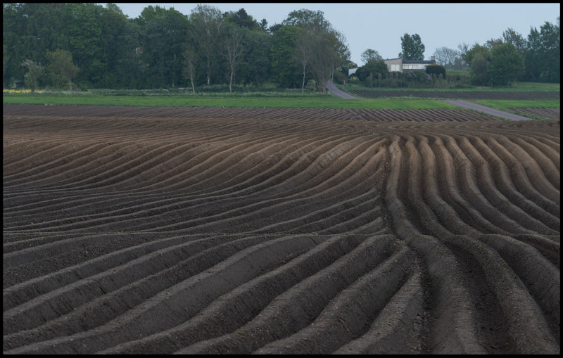 Newly plowed filed near Kastlsa