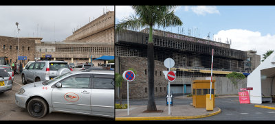 Shortly after our arrival, Kenyatta international arrival terminal was burnt down