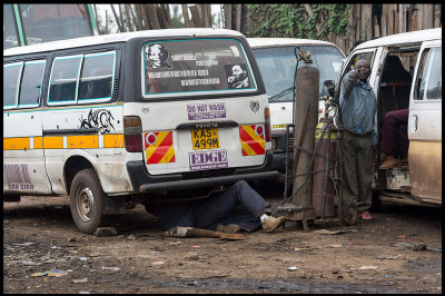 Some of Kenyas 25000 Matatus needs repair....