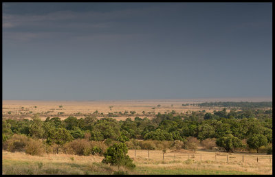 A room with a view  - Masai Mara seen from Maasai Nkoirero Camp