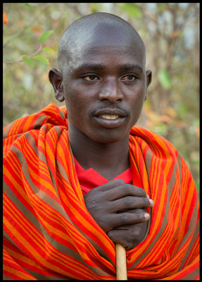 Masai boy in the local village near Maara