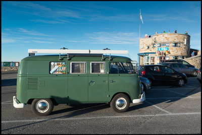 1958 VW-camper of American origin on Edelweiss Spitze (Austria)