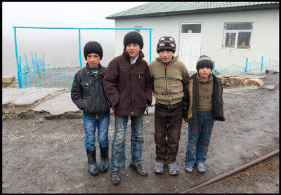 Young boys in Xinaliq village