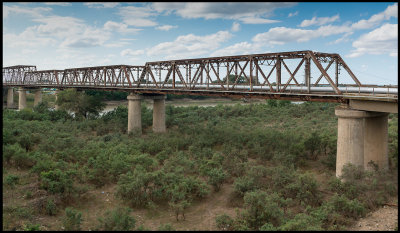 The old Salyan bridge over Kura - built by German prisoners of WWII