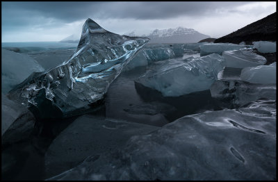 Melting ice inside Lake Jkulsarlon