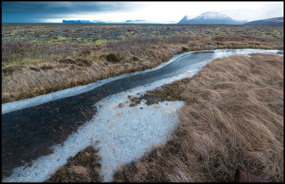 A small frozen stream near Skaftafell