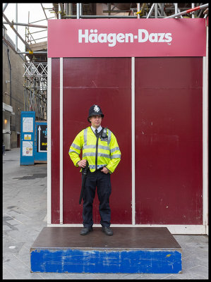 London Police guarding (Ice-cream?)