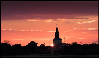 Mrbylnga church in sunset