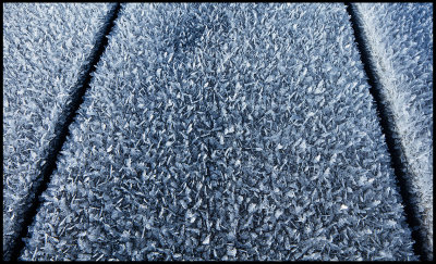 Frost crystals on the boating facilities - Tunatorp