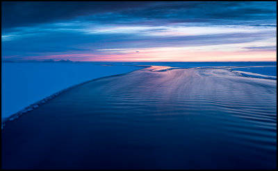 Late evening light with a distant view of Vestmannaeyjar to the left