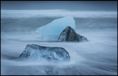 Ice formations on Jkulsarlon beach