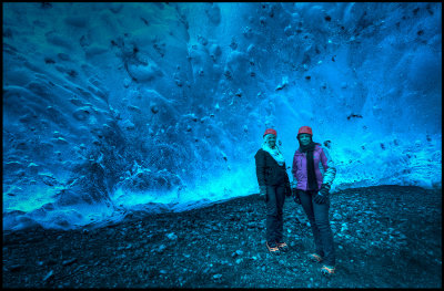 Mother & Daughter in the deep part of Crystal Cave - Breidamerjkul