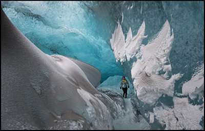 Leaving the Crystal Ice Cave  - Breidamerjkul