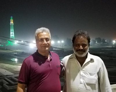 Mr. Ata (left) my dear Afghan friend and Mr. Maqsoud my dear Pakistani friend at The Independence Monument,
