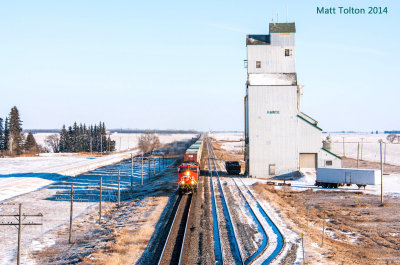 Westbound passing Harte