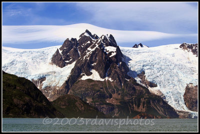 Lenticular Clouds over Glaciated Mountains