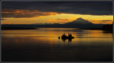 Mt. Redoubt Volcano, Kenai River