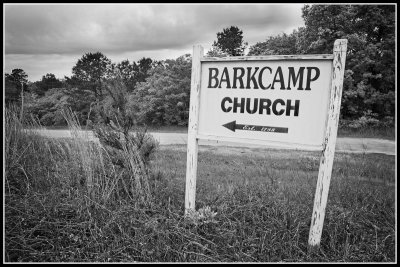 Bark Camp Church Sign