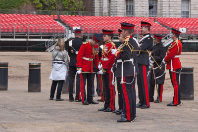 British military rehearsing for the Queen's Birthday Parade