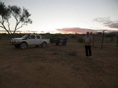 Our camp site at Cameron's Corner