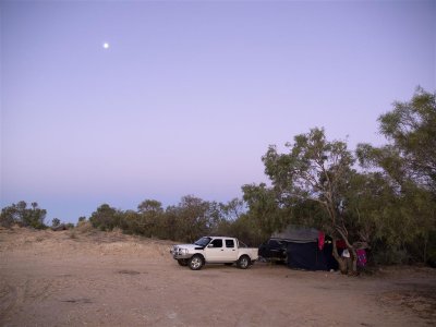 Mungerannie camp site at dusk
