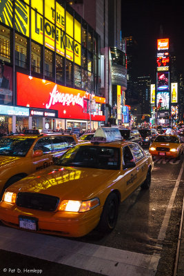 Taxis in Times Square