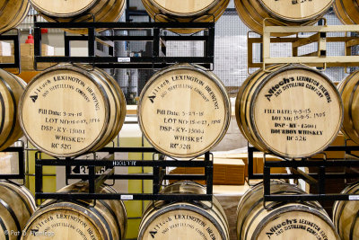 Barrels of bourbon