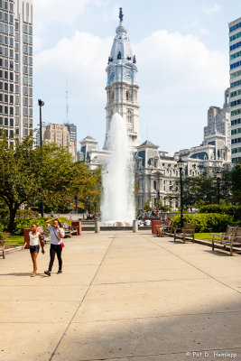 Fountain and city hall