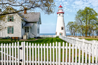 Lighthouse and fence