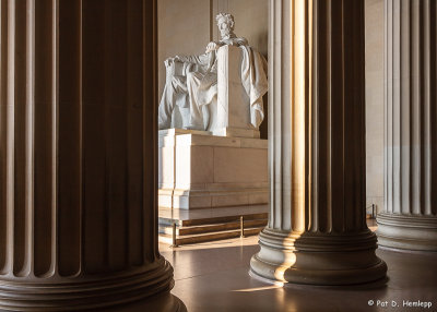 Lincoln between columns