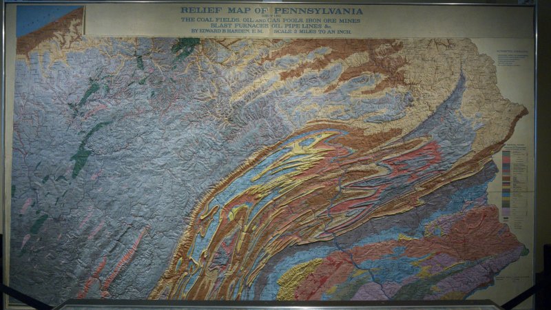 PA relief map