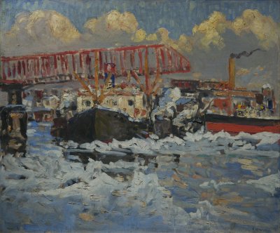 drawbridge, oil tanker