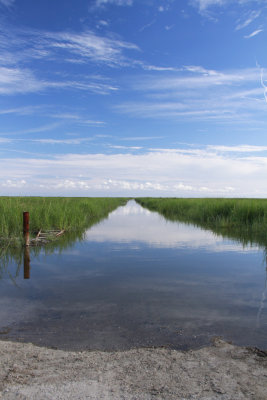 Thompson's Beach Rd. at high tide