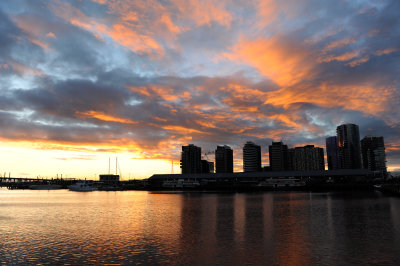 Sunset at the Docklands