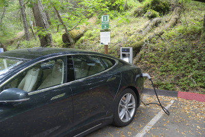 Electric car charging station - nice Tesla 
