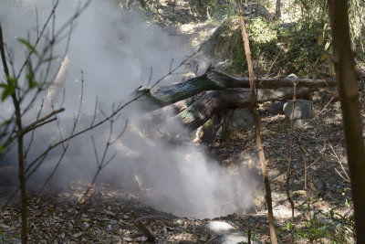 Fumarole steaming