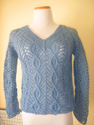 #245 Steel blue cotton sweater