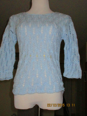#265 Light blue cotton sweater