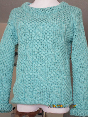 #267 Aqua wool sweater