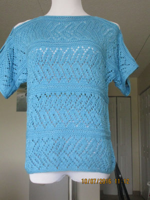 #275 Summer blue cotton sweater
