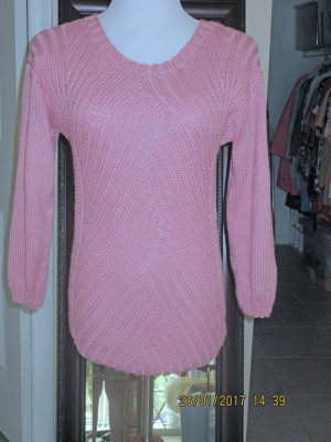 #284 Pink cotton blend sweater
