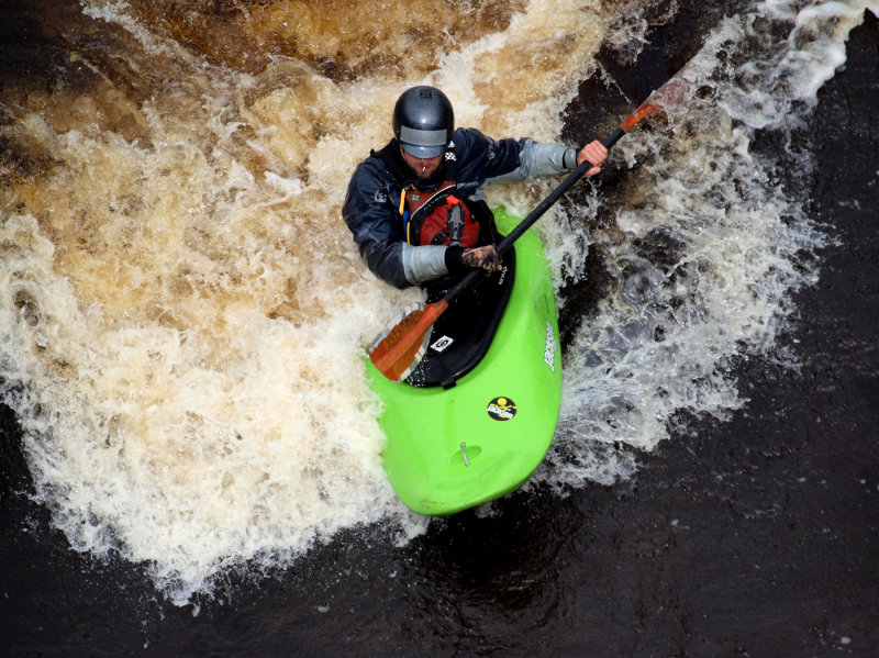 I Noticed This Guy Heading Up River In The White Water...