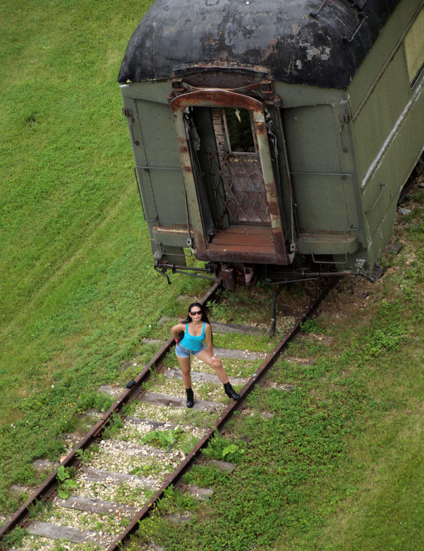 I'm Back In The Tower Again...And My Legs Are Aching...That's The Atlantic Coast Dothan Passenger Car Built In 1923 Behind Eve