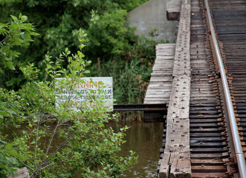 ...Until Your ON The Bridge...Cutting Those Bushes Might Help.