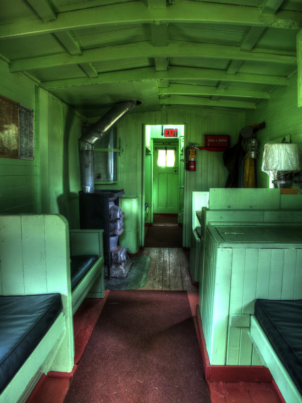 HDR Image Of Inside a 1888 Duluth South Shore & Atlantic Caboose.