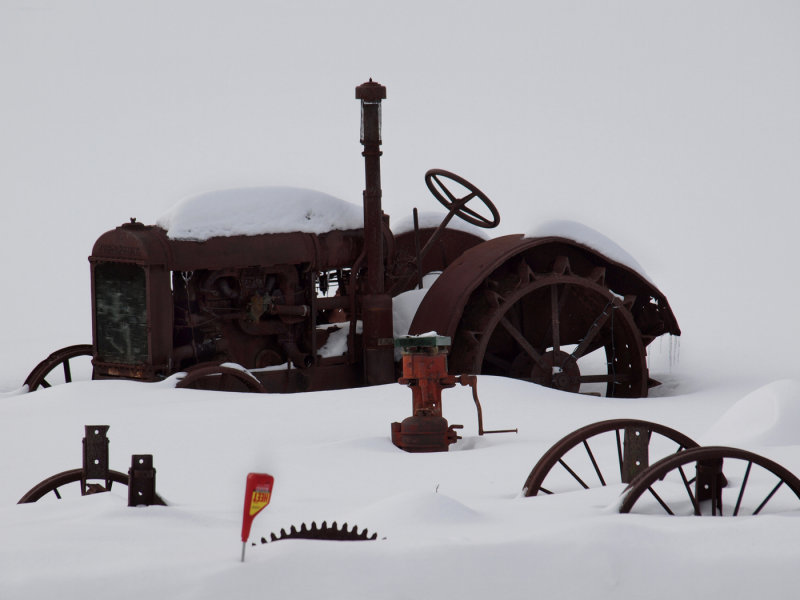 McCormick-Deering Tractor In The Snow