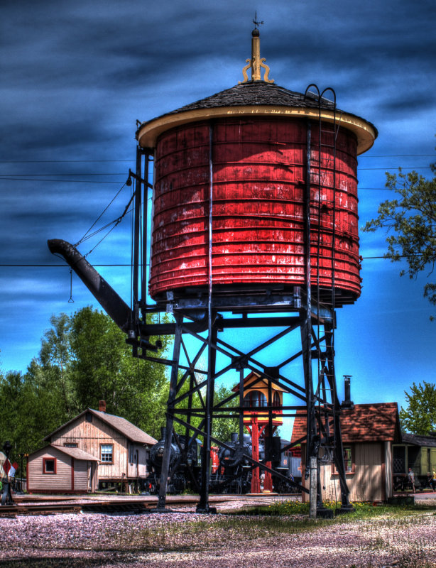 Water Tower At Mid-Continent Railway Museum, North Freedom, WI.