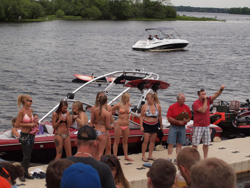 Swim Suit Competition Under Way On The Dock...
