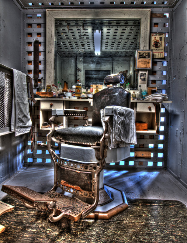 Barber Shop Display In One Of The Cells Of 1897 Jail, Neilsville, WI